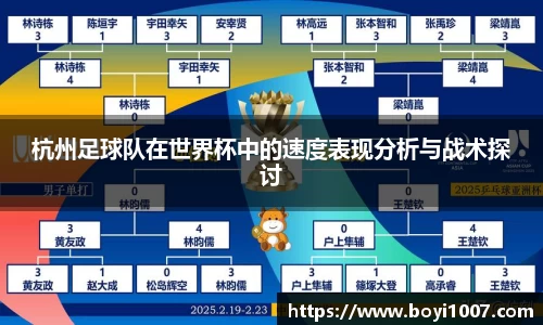 杭州足球队在世界杯中的速度表现分析与战术探讨